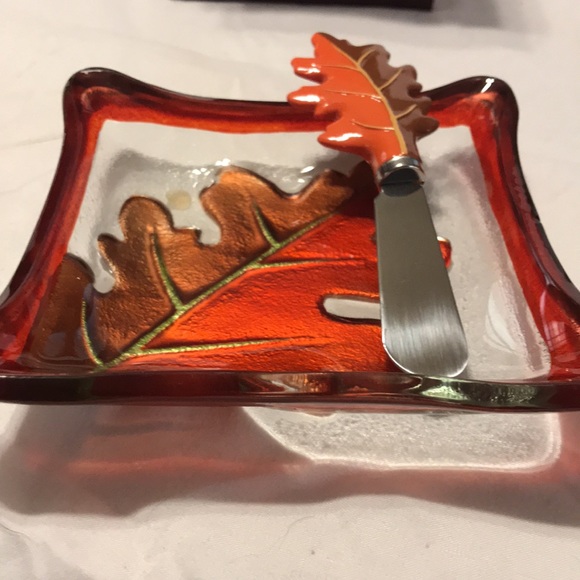 Lori Siebert Leaf Bowl And Spreader - Picture 2 of 6